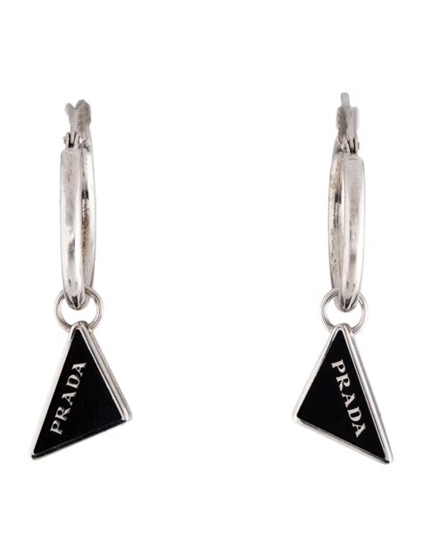 prada symbole drop earrings.